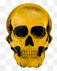 Qualatex Foil Shape Golden Skull - Golden Skull Emoji,Turtle Skull Emoji