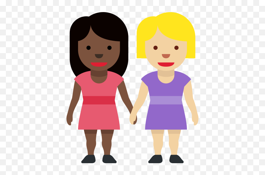 Dark Skin Tone - Two Friends Emoji,Girls Holding Hands Emoji