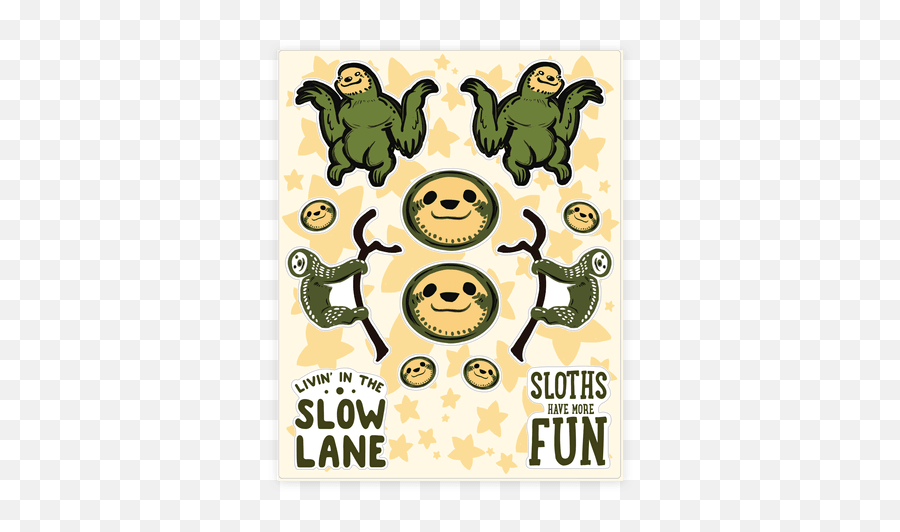 Sloth Sticker - Cartoon Emoji,Sloth Emoticon