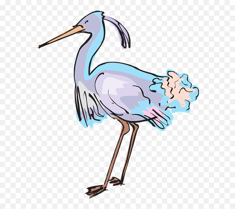 Free Blue Feathers Blue Vectors - Heron Clipart Png Emoji,Peacock Emoticon