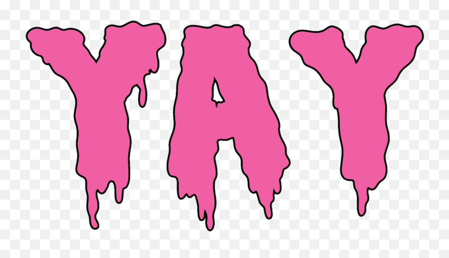 Pink Yay Text Word - Clip Art Emoji,Yay Emoji Text