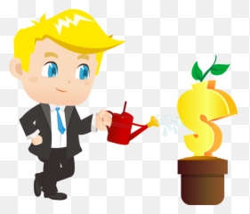 Library Man With Money Eyes Png Files - Small Plant Watering Clip Emoji