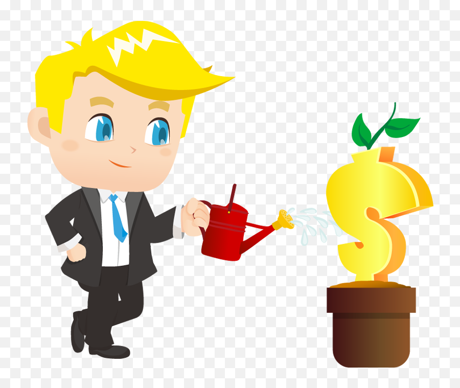Library Man With Money Eyes Png Files - Small Plant Watering Clip Emoji,Business Man Emoji