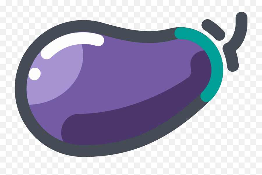 Eggplant Vector Curved - Eggplant Clipart Full Size Graphic Design Emoji,Eggplant Emoji Transparent