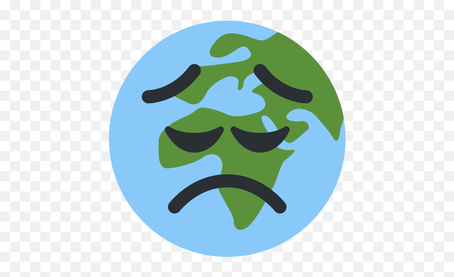 Sad Earth Emoji,Earth Emoji