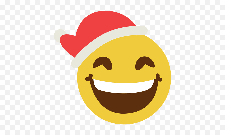 Smiling Santa Claus Hat Face Emoticon 15 - Smiley Emoji,Eye Roll Emoji