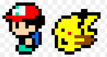Pixilart - Pokemon Pixel Art Ash Emoji,Pikachu Emoticon