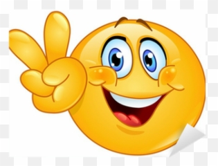 Aufkleber V - Emoji Peace Sign