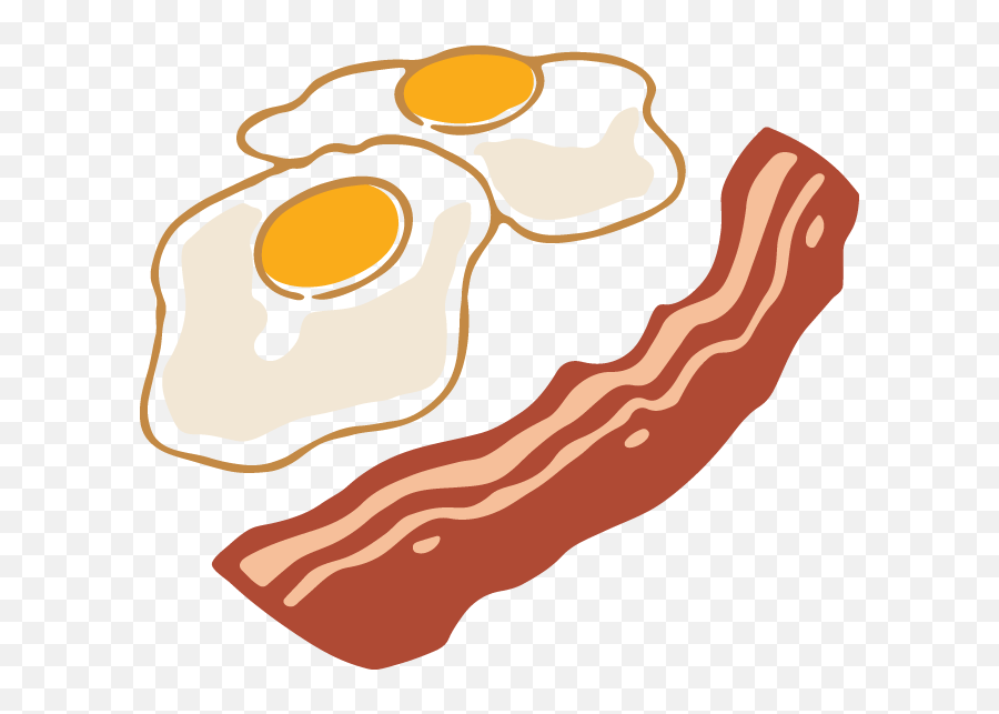 Bacon Fried Egg Breakfast Clip Art Ham - Bacon And Eggs Clip Art Emoji,Bacon Emoji