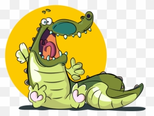 Smiling Crocodile Drawing - Alligator Cartoon Png Transparent Emoji,Owl Emoticon