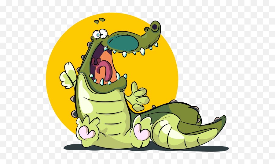 Smiling Crocodile Drawing - Alligator Cartoon Png Transparent Emoji,Owl Emoticon