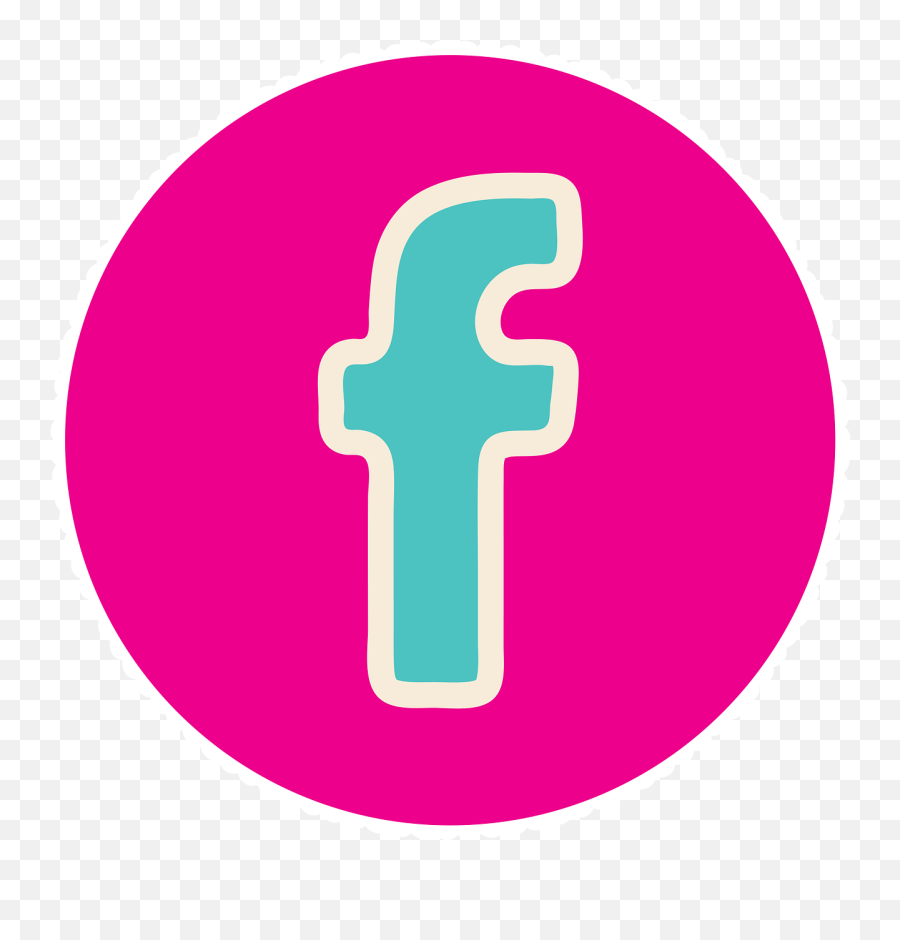 Facebook Logo Pink Mint Social Media - Facebook Emoji,Neon Emoji Keyboard