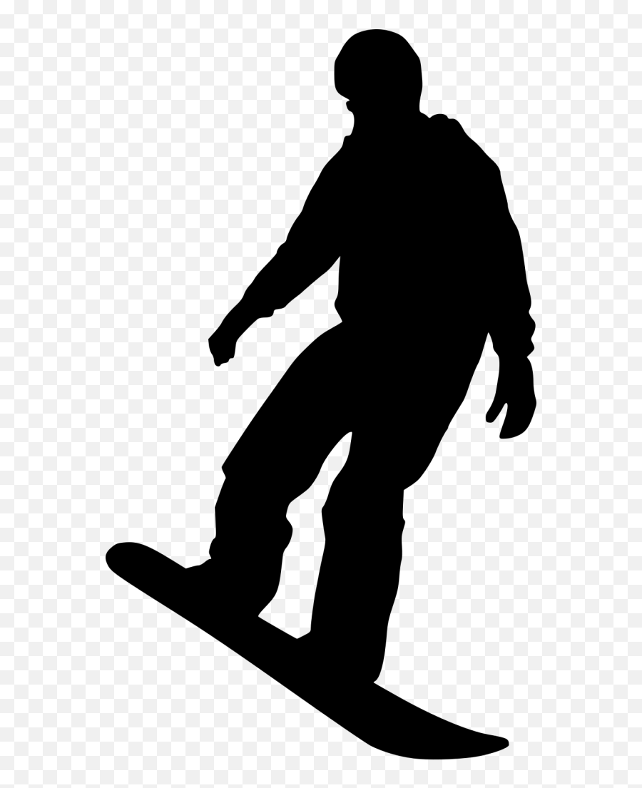 Clip Art Silhouette Portable Network - Silhouette Snowboarding Clipart Emoji,Snowboard Emoji