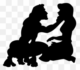 Silhouette Couple Disney Tarzan Free - Emoji