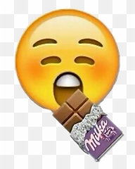 Chocolate Emoji Emojis Emojisticker - Smiley Chokolade,Bar Emoji