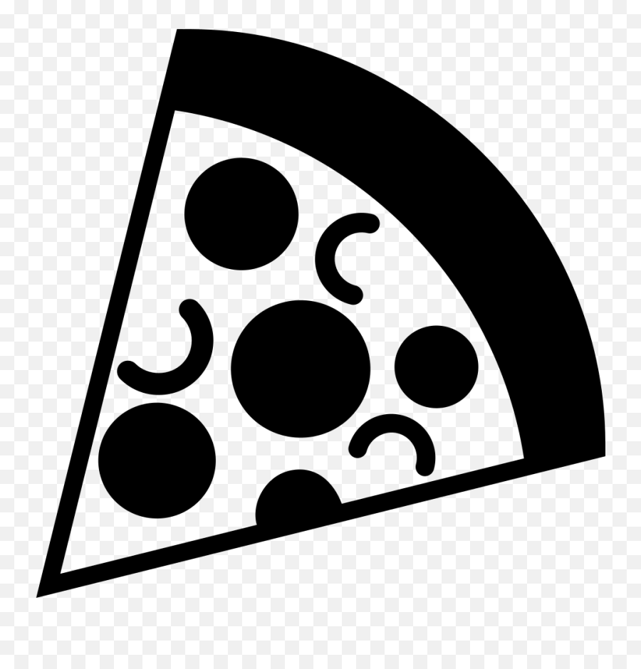 Emojione Bw 1f355 - Circle Emoji,Pizza Emoji