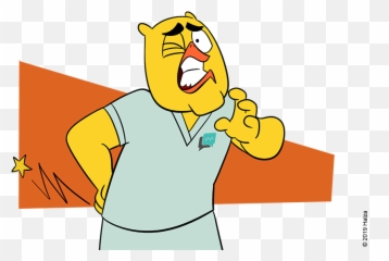Hen - Cartoon Emoji,Back Pain Emoji