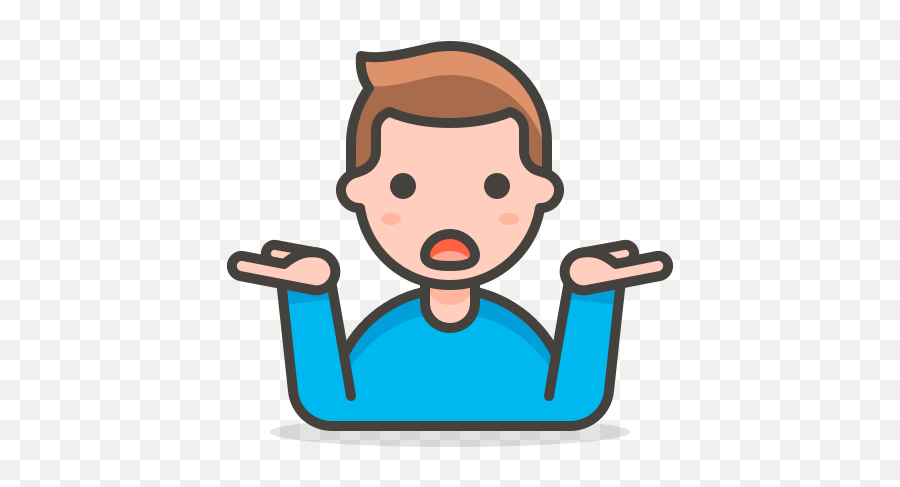 247 - Emoji Shrug Guy Transparent,Shoulder Shrug Emoji