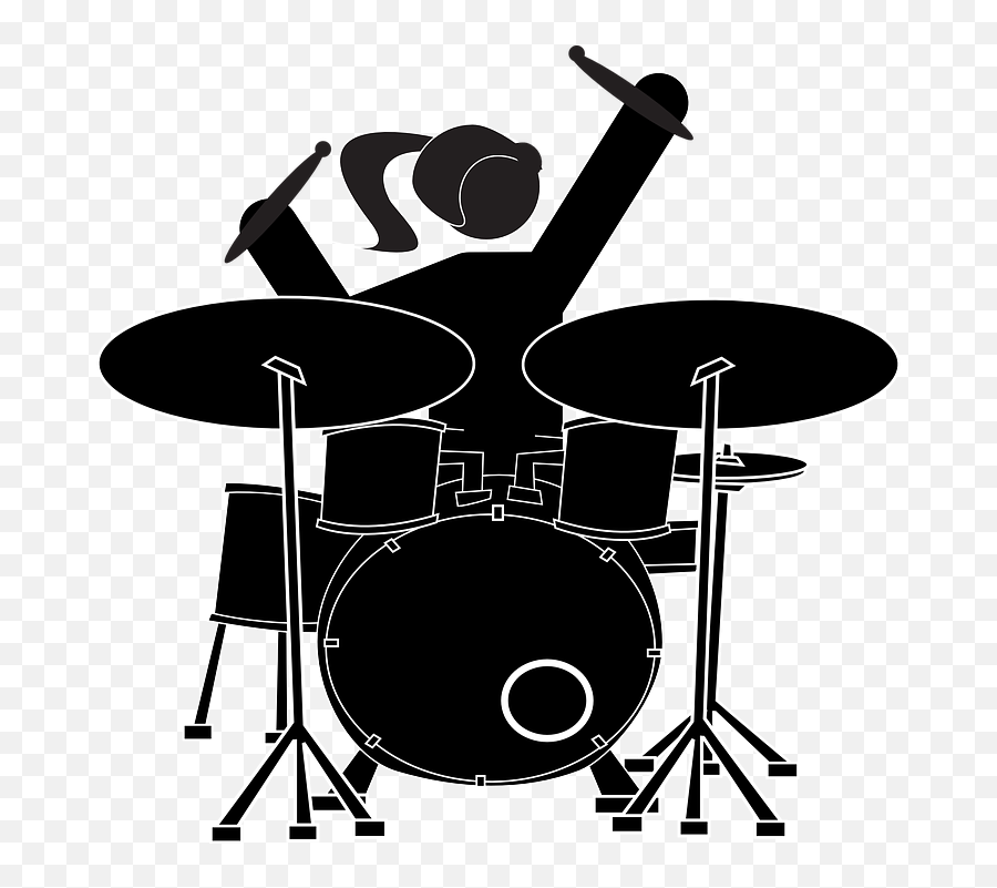 Free Musician Music Vectors - Drummer Clipart Emoji,Microphone Girl Hand Notes Emoji