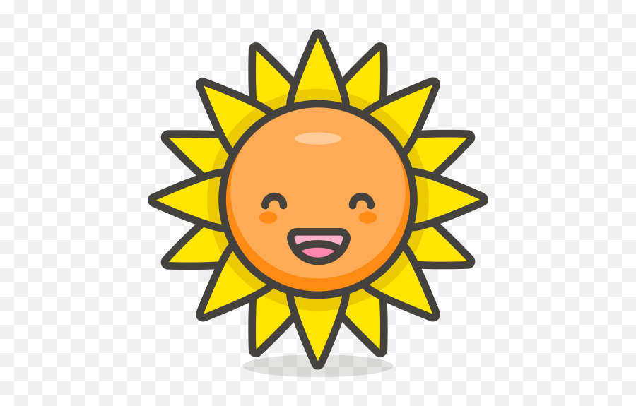 Sunflower Emoji Icon Of Colored Outline Style - Cute Easy Sun Drawing,Sunflower Emoji