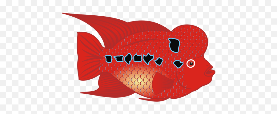 Flowerhorn Fish Vector - Draw A Flower Horn Emoji,Jesus Fish Emoji