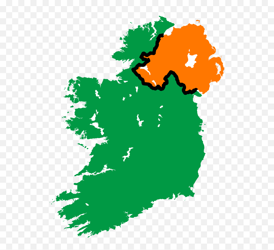 Inner Irish Border - Ireland Map North And South Emoji,Northern Ireland Emoji