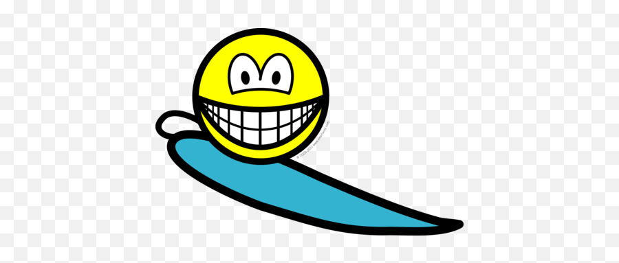 Surfing Smile Smilies Emofacescom - Atom Emoji,Banana Emoticon