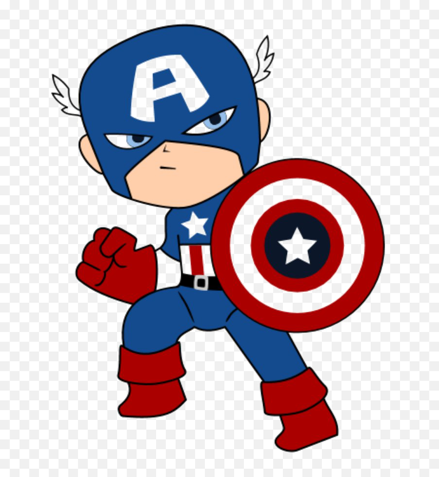 Captain America Png Transparent Image - Cute Captain America Clipart Emoji,Captain America Emoji