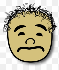Ale Triste Free Svg Download 4 Vector - Clip Arts Curly Hair Transparent Background Boy Emoji