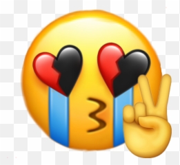 emoji heartbroken peace Sticker by Emojis - V Sign