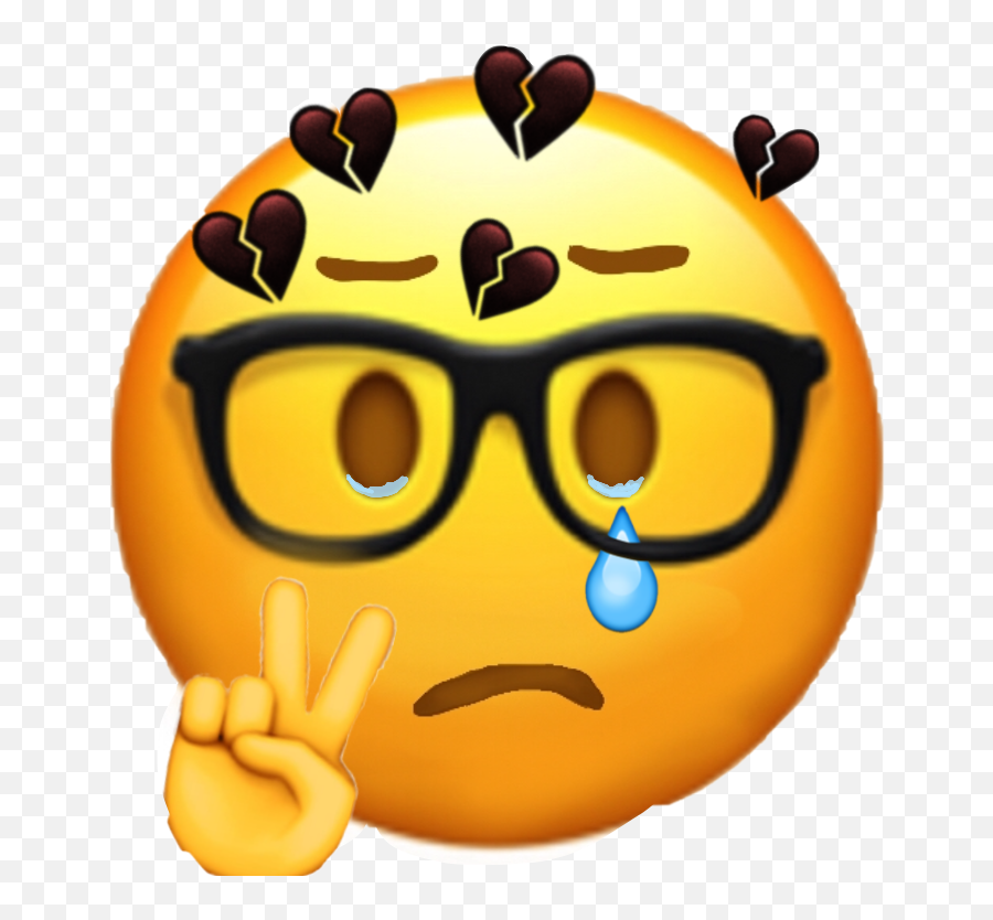 Emoji Nerdglasses Sademoji Sad Sticker - Happy,Alone Emoji