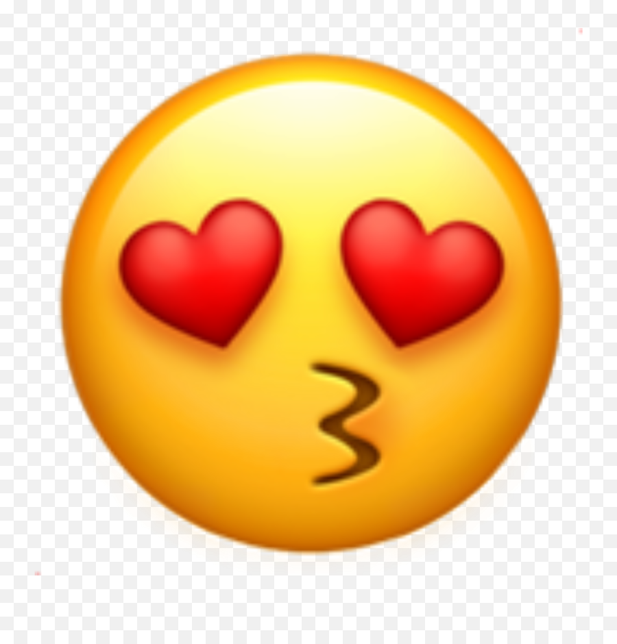 Emoji Cute Edit Kissyou Kiss Kissy Heart Hearteyes Hear - Emoji Smiley Face Drawing,Kissy Emoji