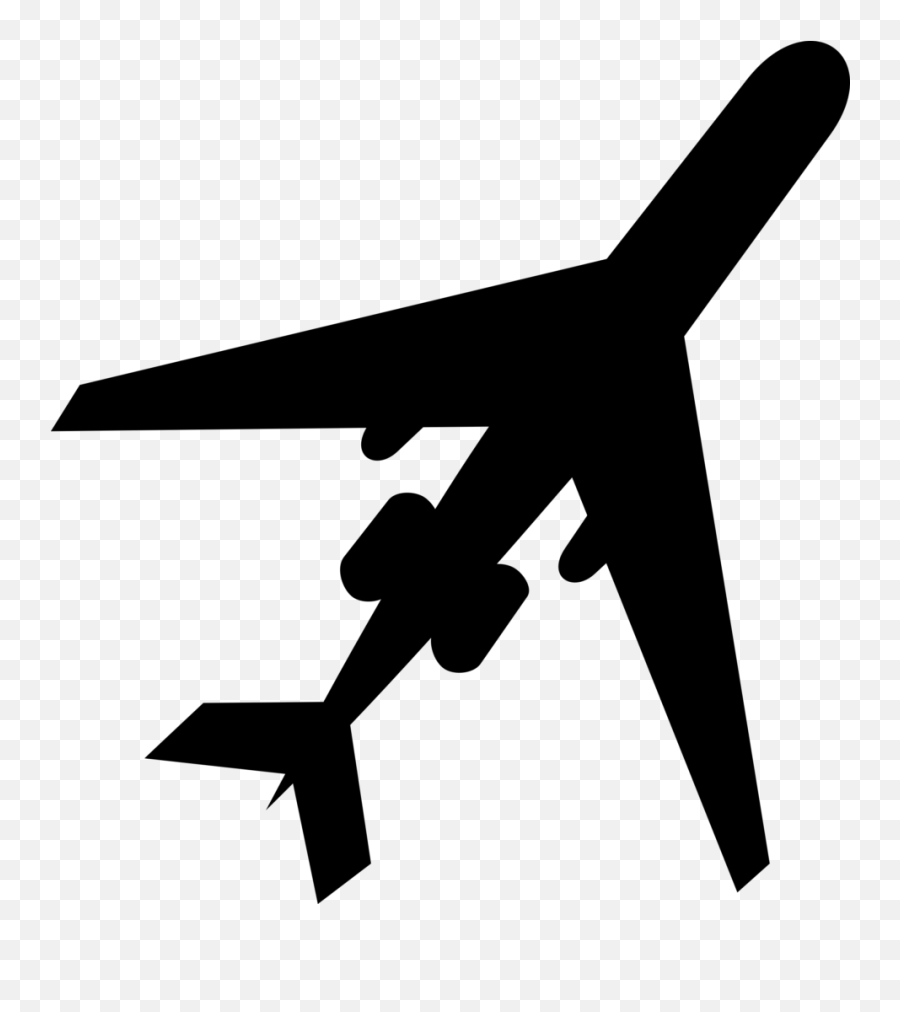 Airplane Silhouette Clip Art - Airplane Silhouette Clipart Emoji,Airplane Emoji Png