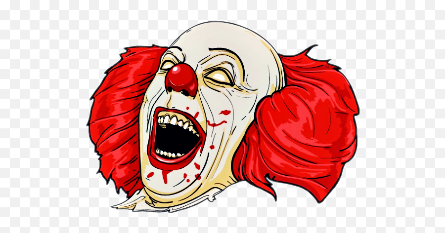 Scary Clowns Sticker Challenge - Desenho Do Palhaco Do Mal Emoji,Scary Clown Emoji