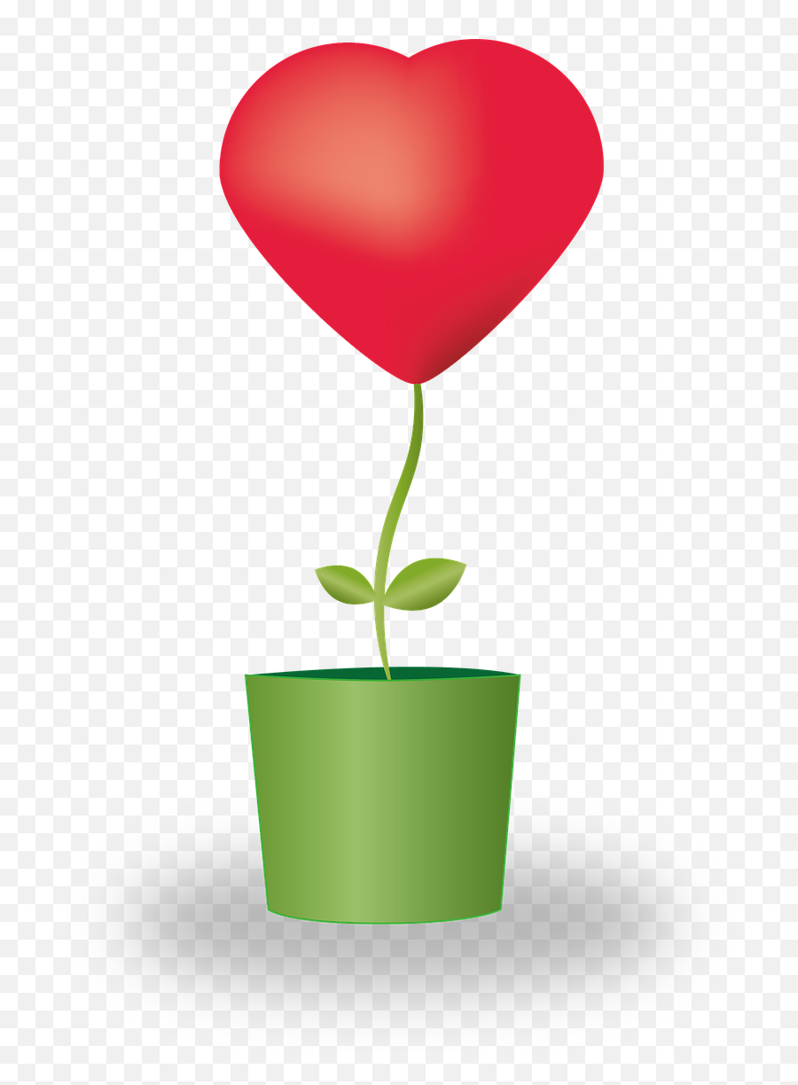 Heart Flower Potted Plants Love Mother - Flor De Coracao Png Emoji,Mothers Day Emojis