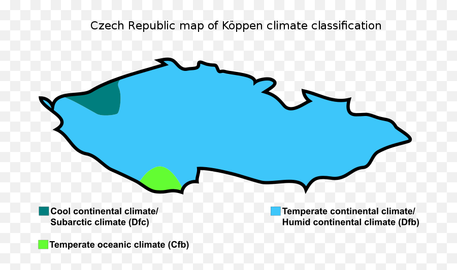 Czech Republic Map Of Köppen - Climate Map Of Czech Republic Emoji,Dominican Republic Emoji