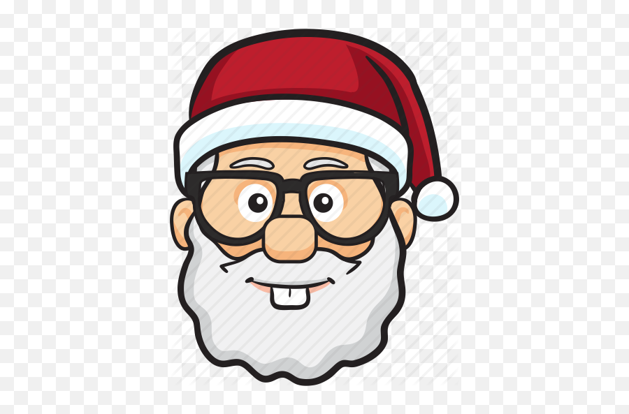 Cartoon Christmas Emoji Holiday - Santa Claus Face Png,Santa Emoji Png