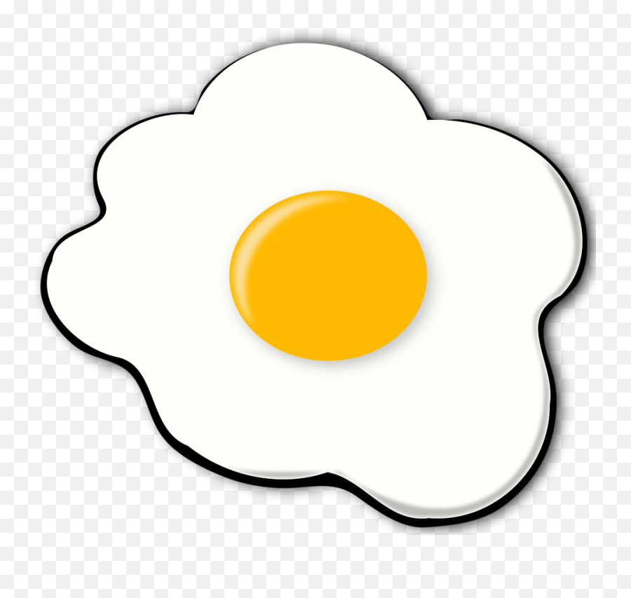 Sunny Side Up Egg Clipart Black And White - Sunny Side Up Egg Clipart Emoji,Egg Emoji