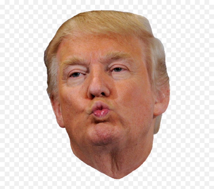 Donald Trump Head Kiss Png - Trump Face Png Emoji,Emoji Of Donald Trump