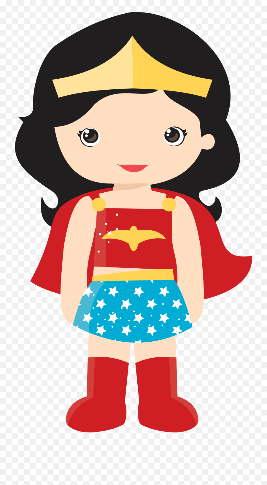Kids Wonder Woman Clipart - Wonder Woman Kid Clipart Emoji,Wonder Woman Emoji