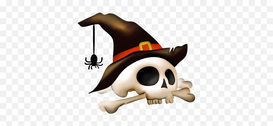 Download Halloween Free Png Transparent Image And Clipart - Skull Halloween Clipart Emoji,Witch Hat Emoji