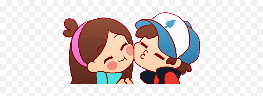 Top Couple Gay Stickers For Android U0026 Ios Gfycat - Gravity Falls Couple Emoji,Emoji Couple