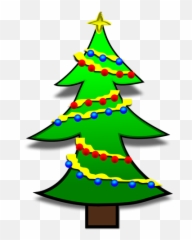 Christmas Tree Decorated With Colorful Bulbs - Small Christmas Card Designs Emoji,Emoji Christmas Ornaments