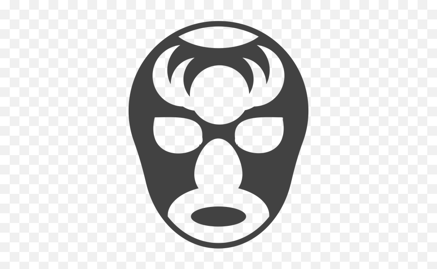 Luchador Mask Horn Detailed Silhouette - Transparent Png Mask Emoji,Horn Emoticon