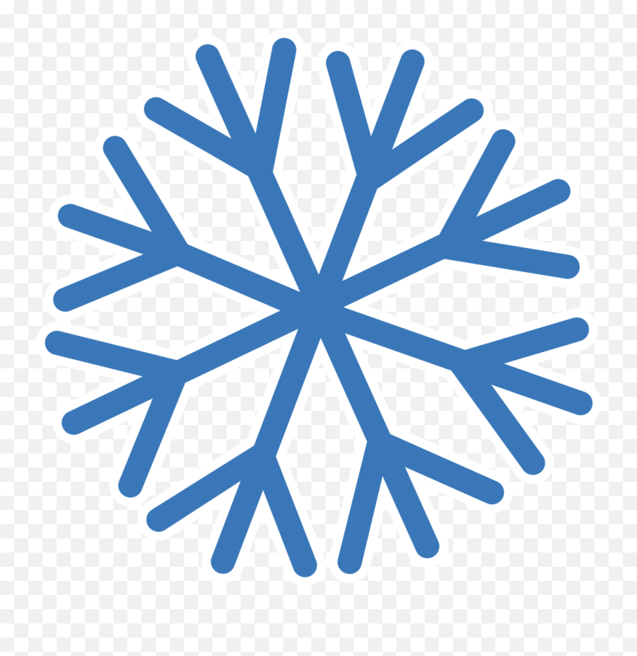 Snowflake With Transparent Background - Simple Snowflake Transparent Background Snowflake Png Emoji,Snow Emoji Png