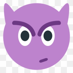 Angry face with horns emoji clipart Free download - Cartoon