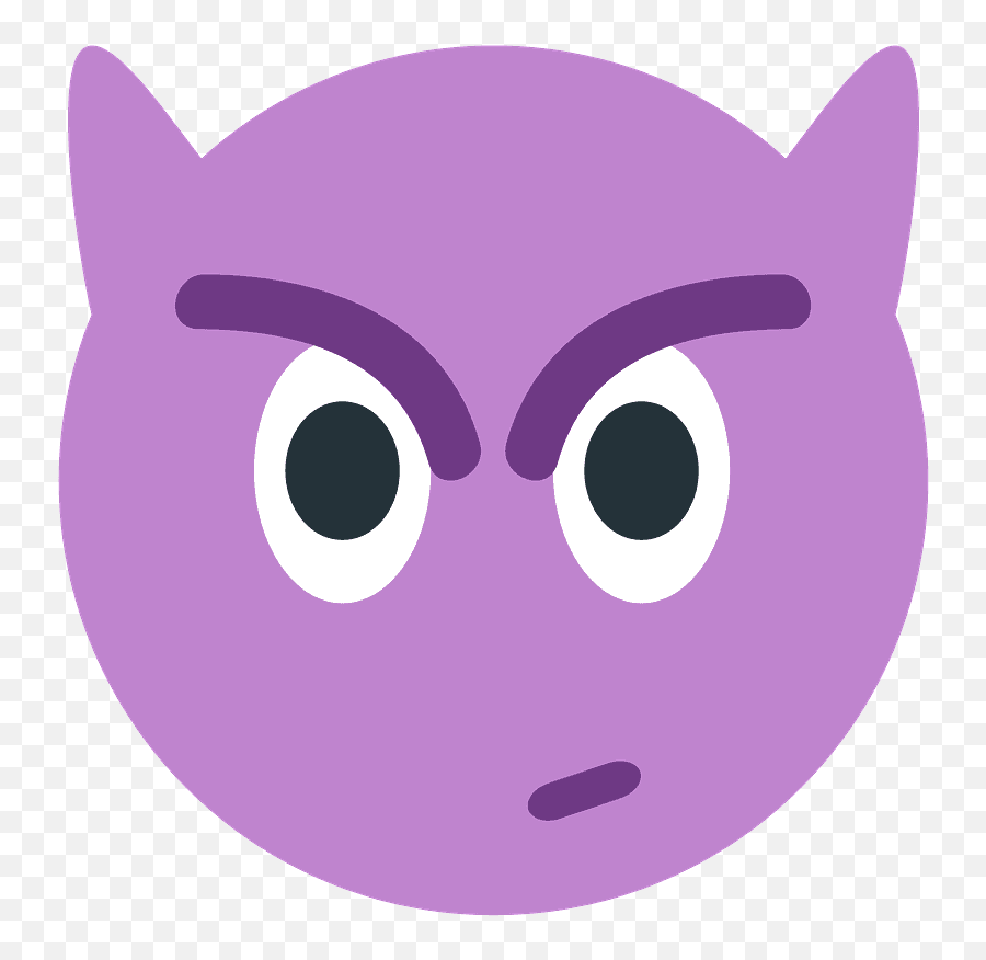 Angry Face With Horns Emoji Clipart Free Download - Cartoon,Mad Face Emoji Transparent
