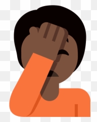 Person Facepalming Emoji Clipart Free Download Transparent - Face Palm Emoji,New Facepalm Emoji