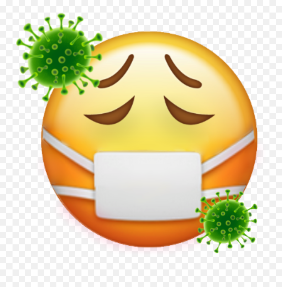 Corona Coronavirus Emoji Sticker - Happy,Smh Emoji