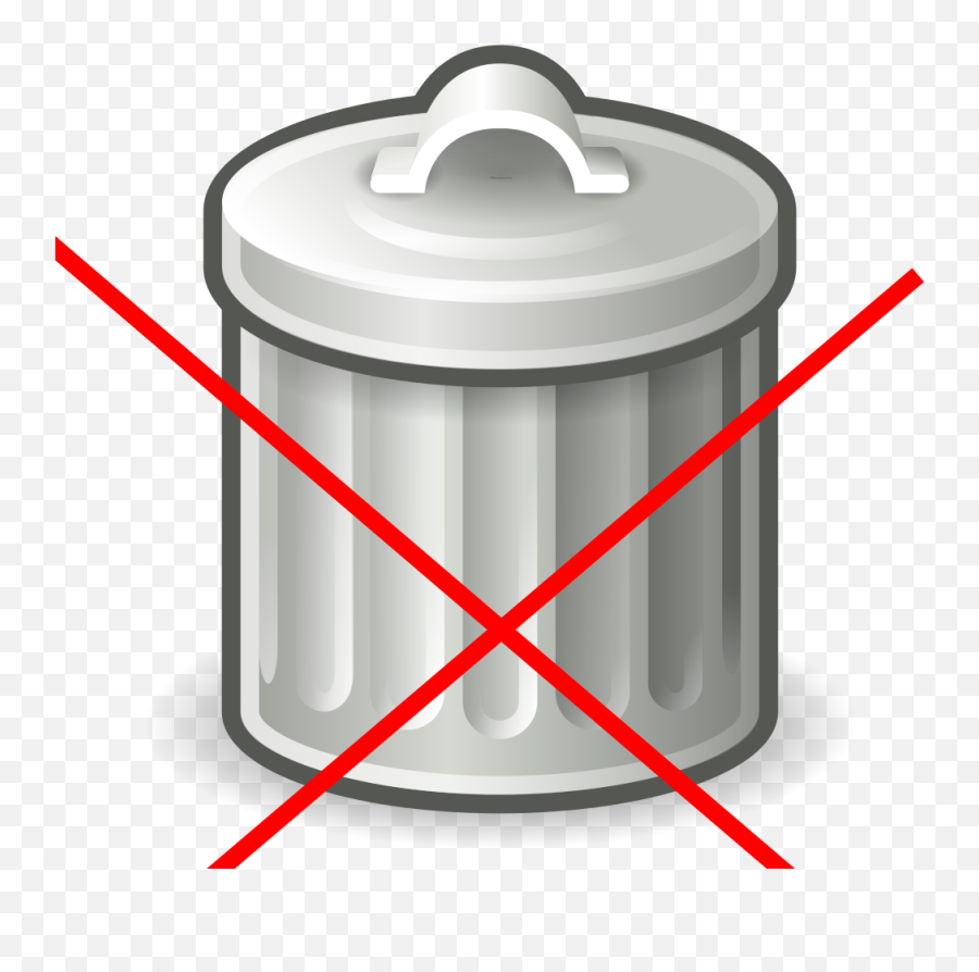 Crossed Out Rubbish Bin - Crossed Out Garbage Can Sign Emoji,Trash Emoji